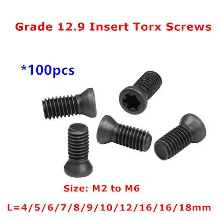 100pcs M2 M2.5 M3 M4 M5 M6 μƮ Torx  12.9 ձݰ ī̵ μƮ ü Ŀ , CNC   Ʈ